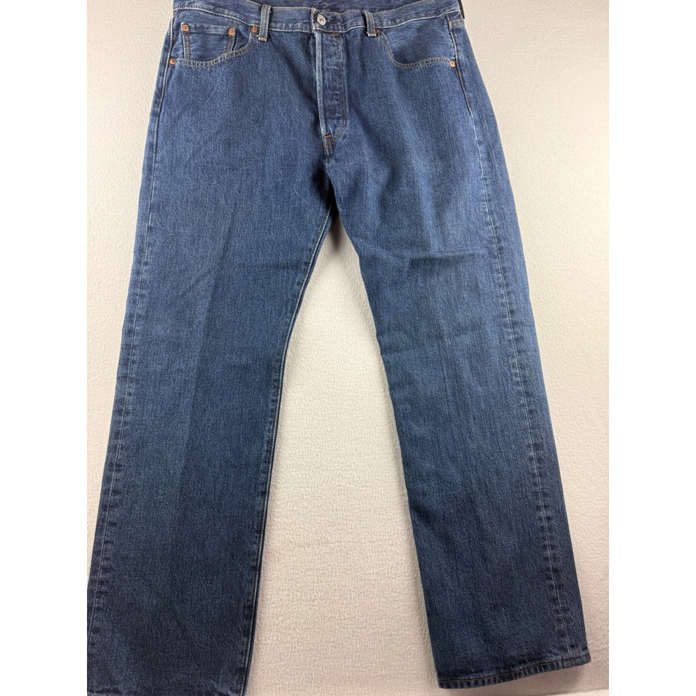 Levis 501 Original Fit Mens Medium Wash Blue Straight Leg Denim Jeans 38x32